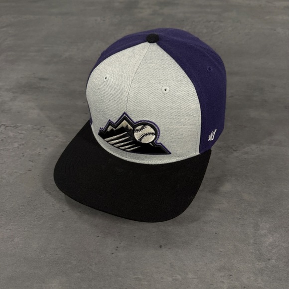 '47 Brand Other - '47 Brand Colorado Rockies Snapback Hat Purple Grey Black MLB Cap Alternate
